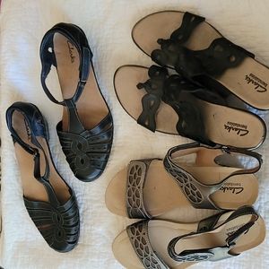 Clarks women's sandals size 9 bundle